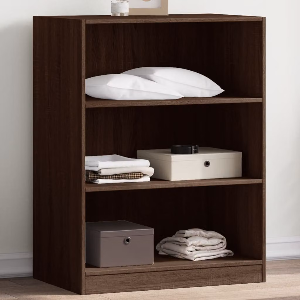 Armadio vidaXL in legno multistrato marrone con ripiani interni L: 77 cm, P: 48 cm, H: 102 cm