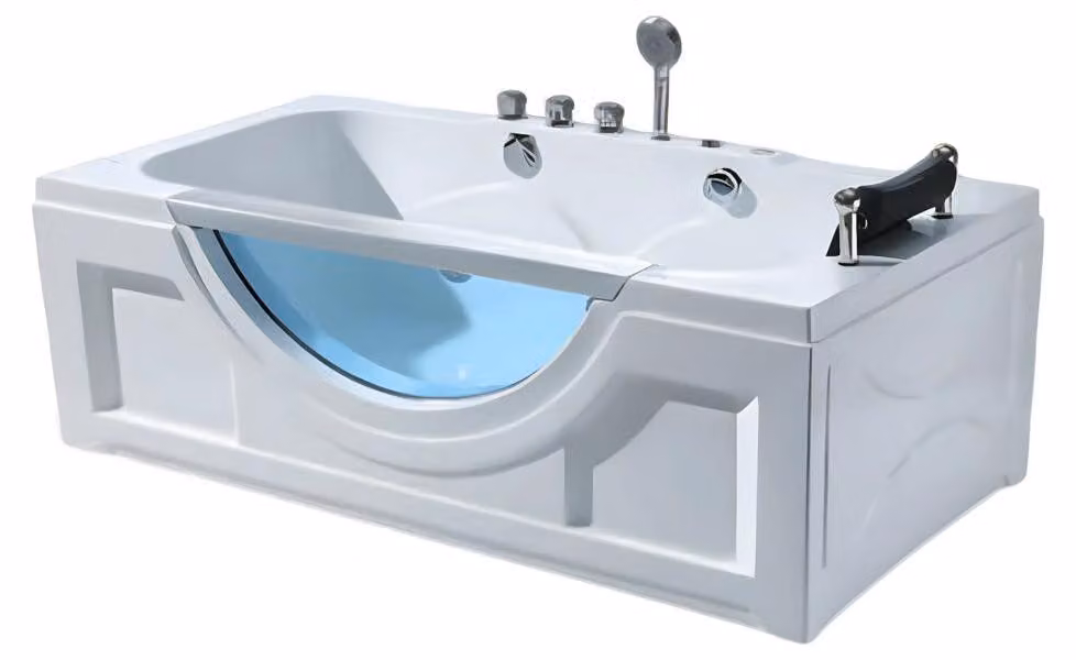 Spa Hydromassagewanne Whirlpool Whirlwanne Massagebecken Sprudelbad 170x92 cm