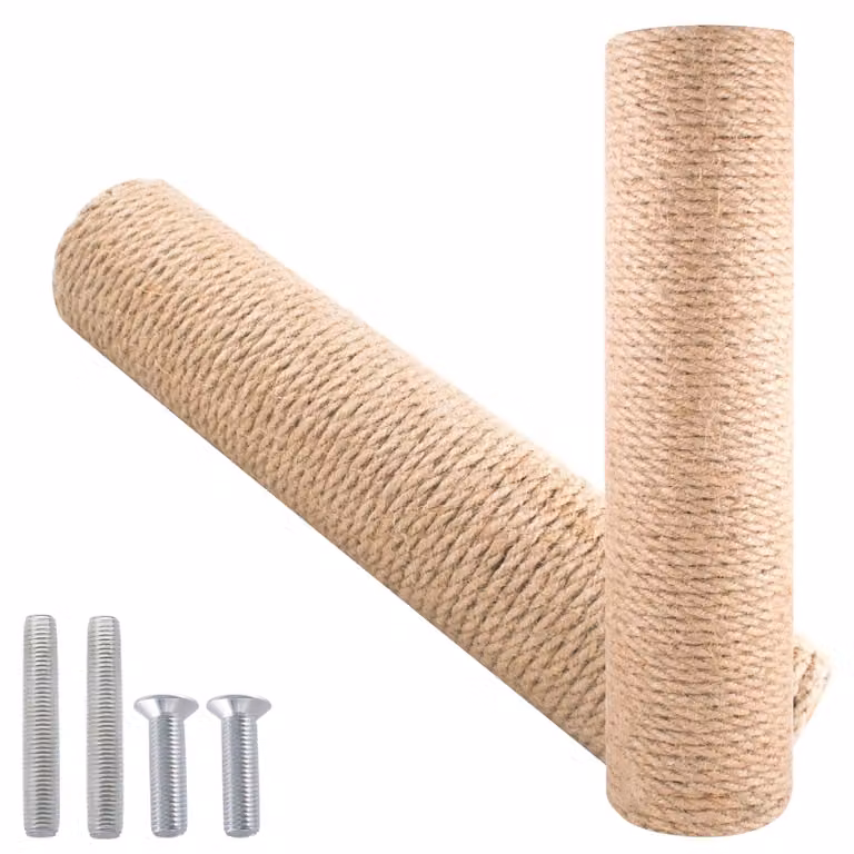 Ricambio per tiragraffi - Colonna in sisal naturale con viti M8 (30 cm x 2)