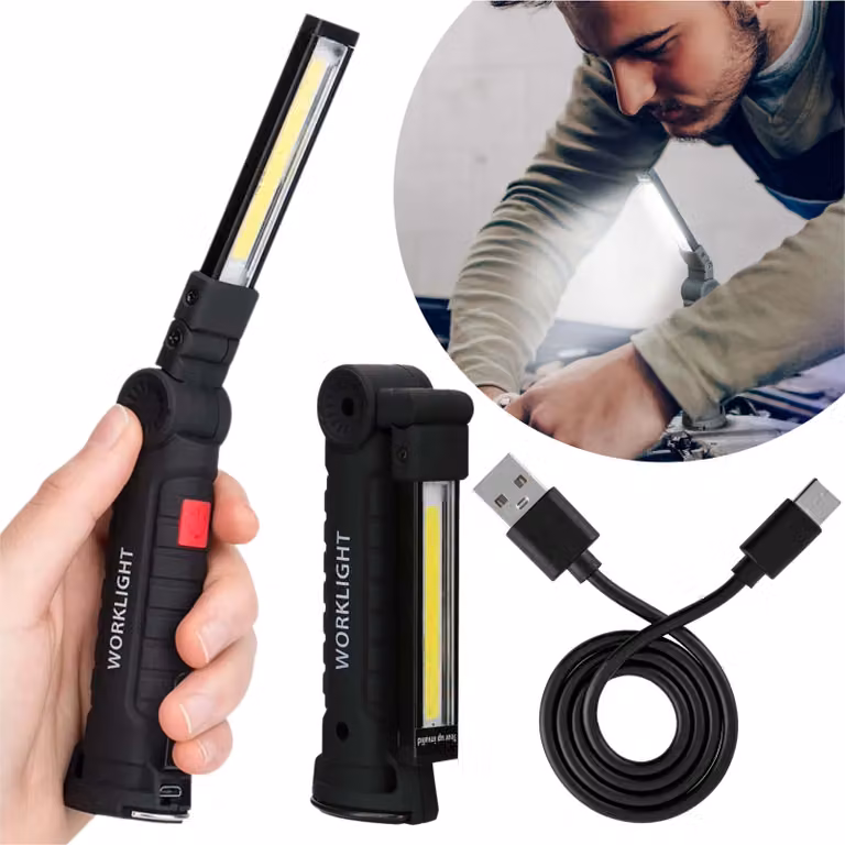 torcia da officina grande 4 in 1 ricaricabile con magnete Luce LED da campeggio Torcia da officina BLIXTAR