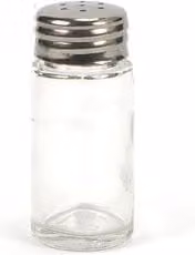 Saliera Caper in acciaio inossidabile e vetro color argento e trasparente L: 3,5 cm, H: 7,8 cm