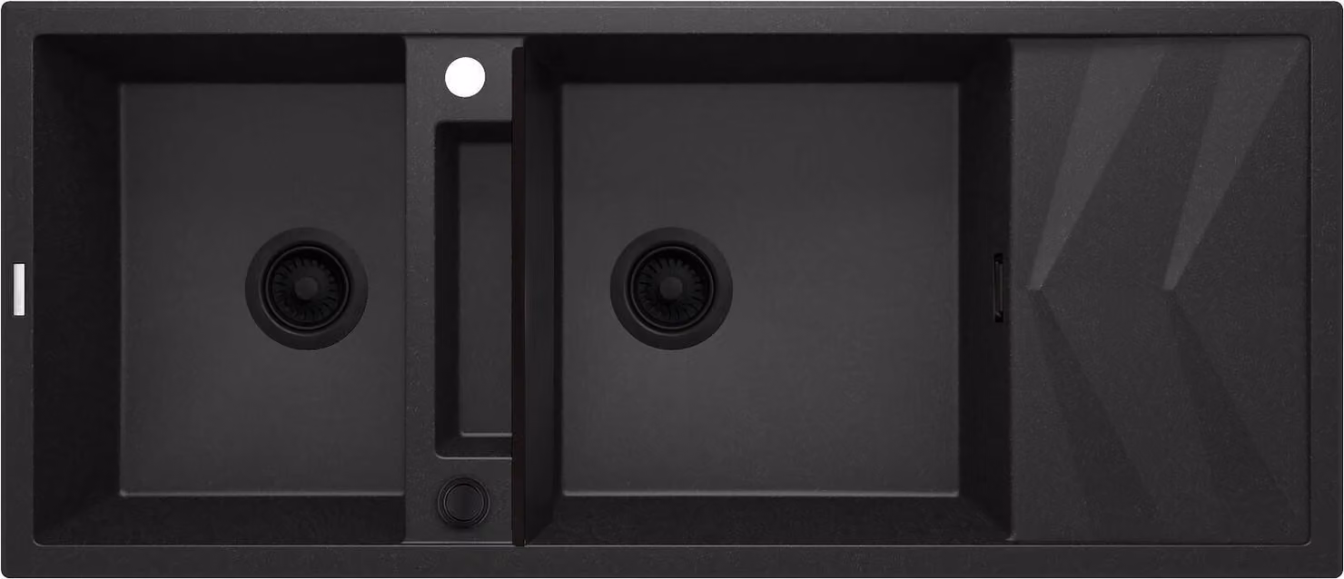 2-bowl magnetic granite sink with drainer