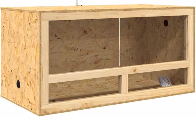 Terrario in legno e vetro marrone OSB CFW3403405 L: 100 cm, P: 50 cm, H: 50 cm – 1