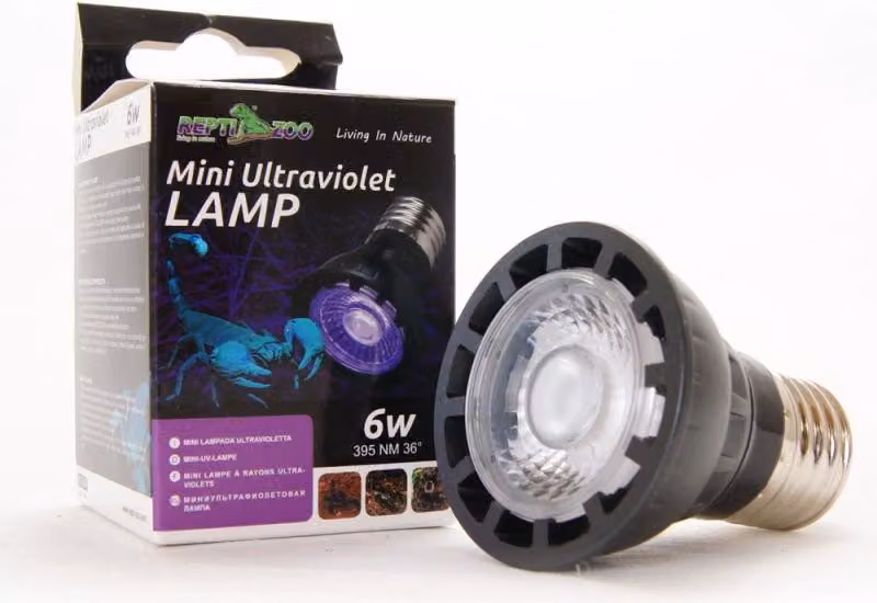 Repti-Zoo Mini UV LED 6W - Lampada LED UV viola per scorpioni Repti-Zoo