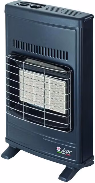 Stufa a infrarossi a gas metano Sicar da 4200 W, colore grigio, L: 42,5 cm, P: 15 cm, H: 64 cm