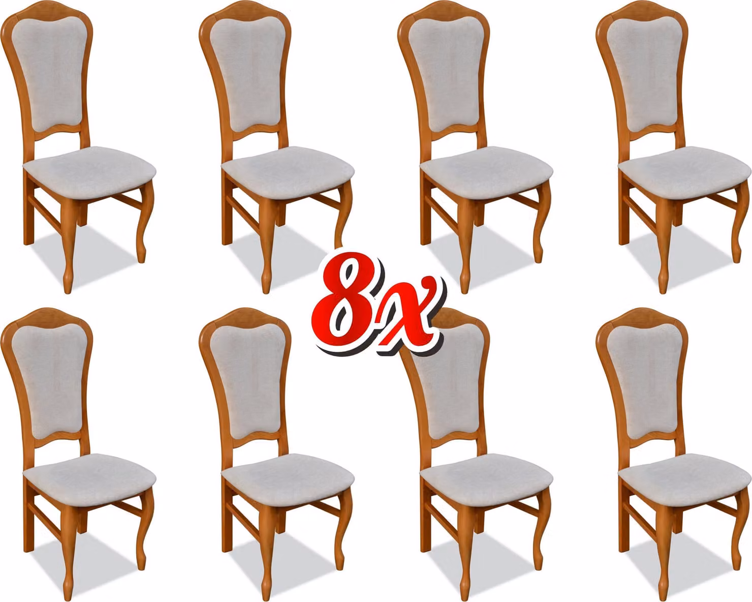 Komplette Sitzgruppe Design Esszimmer Stuhl Set Stühle 8x Garnitur Gruppen