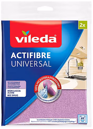 Panni di ricambio Vileda Actifibre rosa, confezione da 2 pezzi – 1