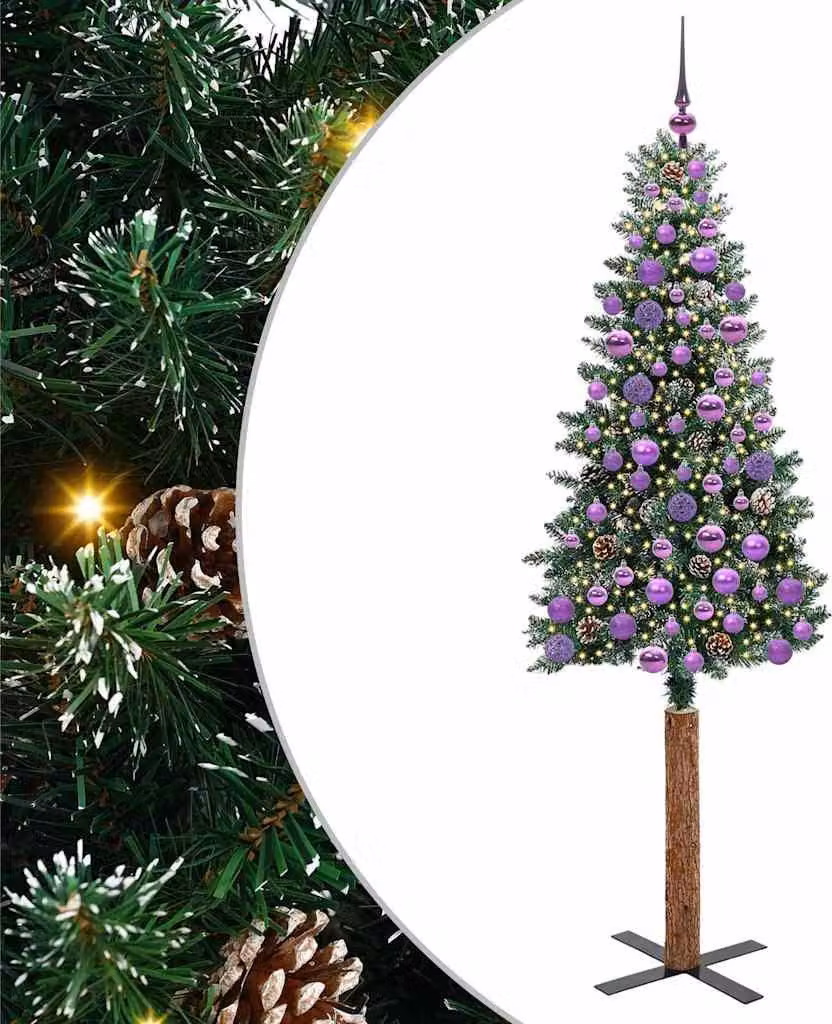 Albero di Natale snodato con 300 LED con supporto Verde 180 cm