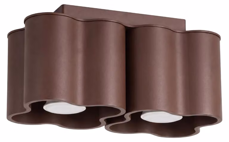 Plafoniera OVIO 2 marrone GU10 2xGU10 10W alluminio 12x12x24,5cm Sollux Lighting