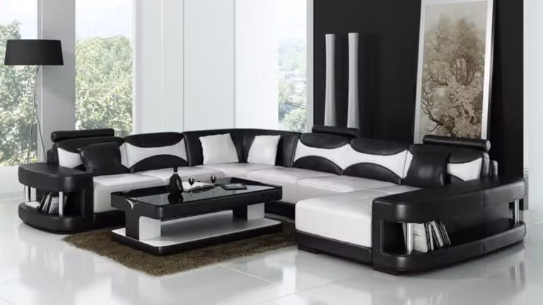 Xxl big Wohnlandschaft U-Form Ecksofa Sofa Couch Polster Garnitur Leder Sofas