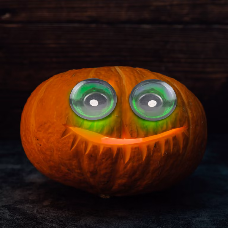 Occhi spaventosi di Halloween - LED verde - a batteria