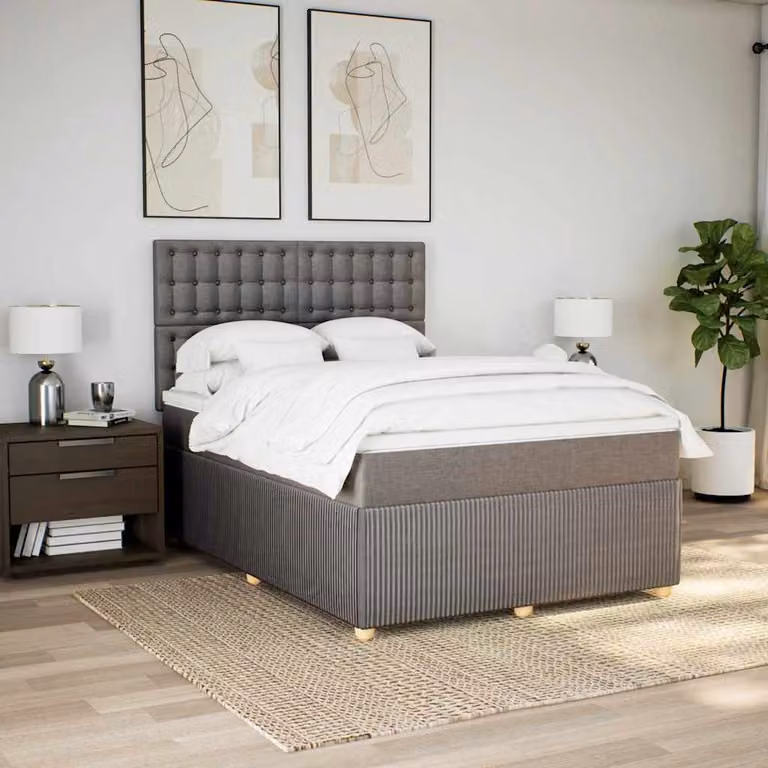 vidaXL Letto Ibrido con Materasso in Tessuto e Struttura in Legno di Pino, L/P: 160 x 200 cm