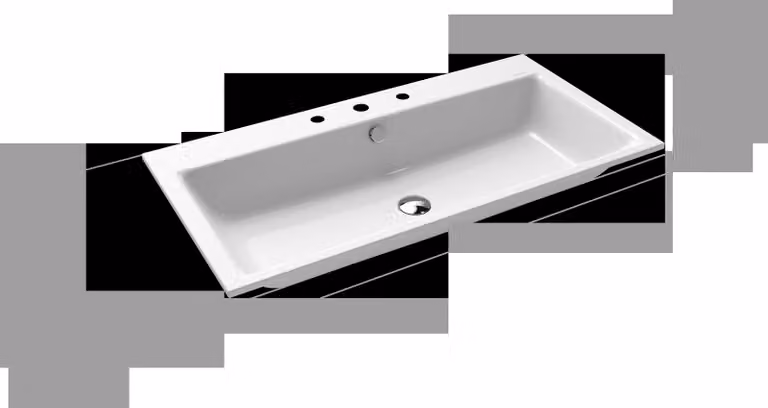 Lavabo à encastrer Kaldewei Puro 3152, 900 x 460 x 14 mm, 900206033001, 900206033001