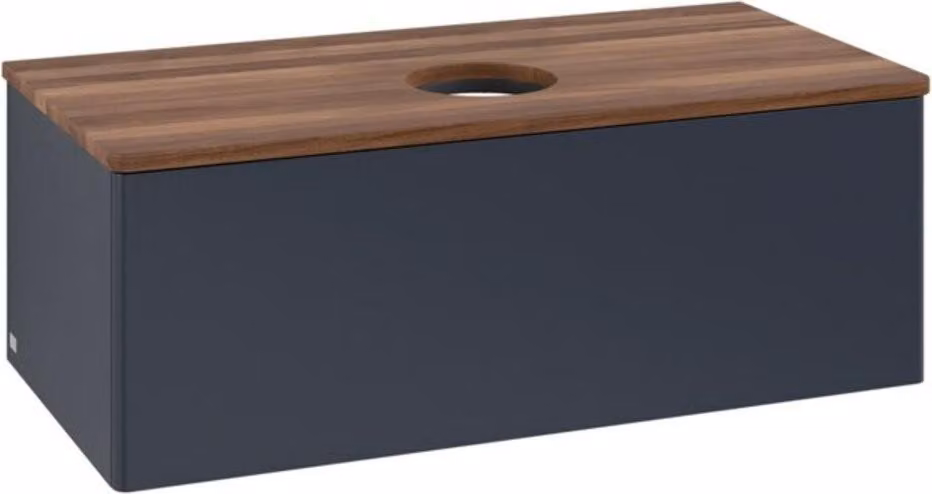V&B Mobiletto senza struttura frontale, con illuminazione Antao 100x36x50cm, WBP w. wal, md bl. m Lac