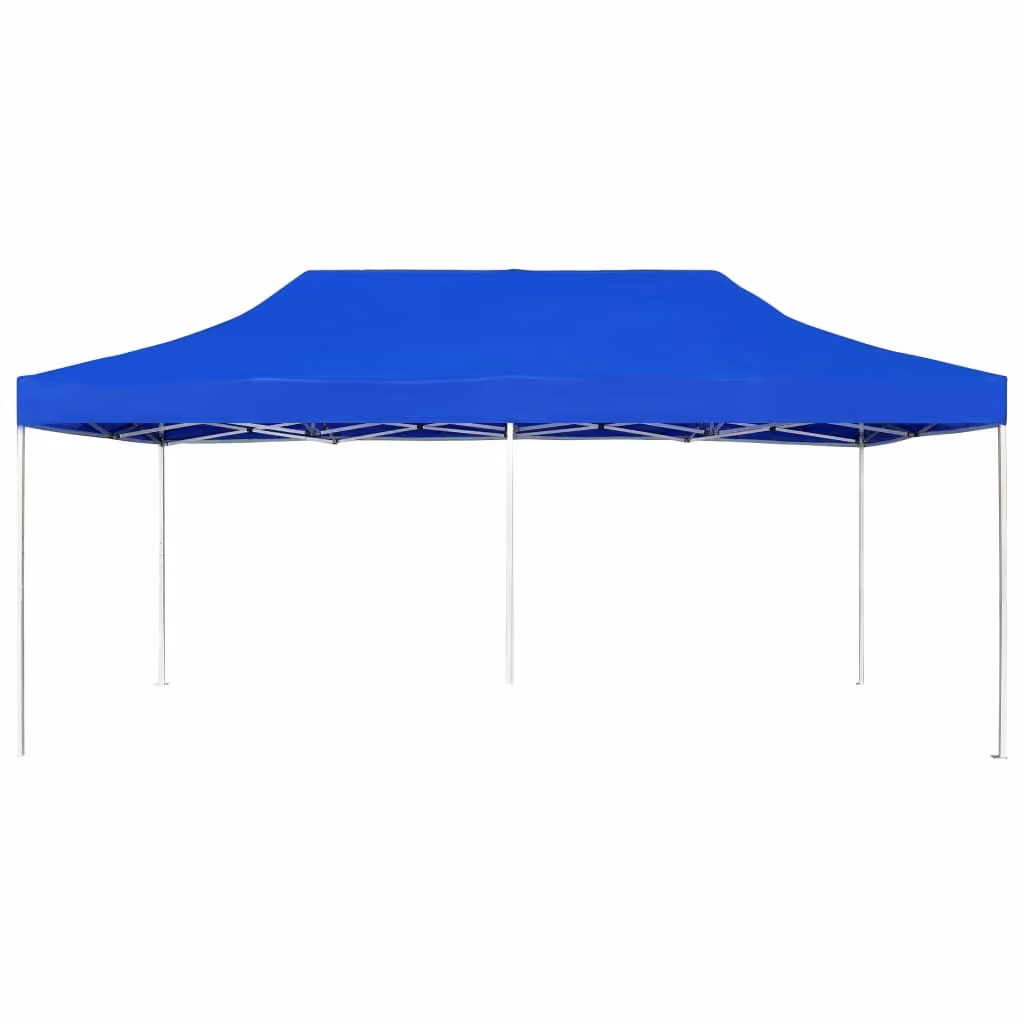 Gazebo Professionale Pieghevole Alluminio 6x3 m Blu
