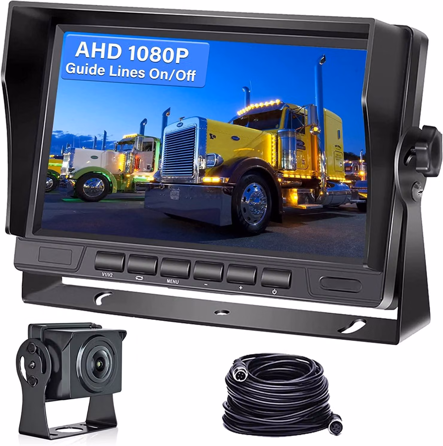 Kit telecamera per retromarcia con schermo da 7 pollici e telecamera AHD 1080P