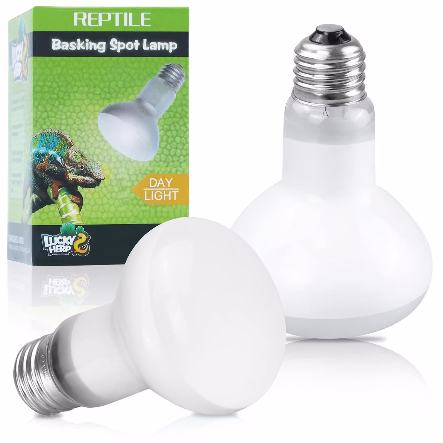 Lampada riscaldante per rettili, 100 W, set di 2 pezzi, lampada riscaldante con attacco E27