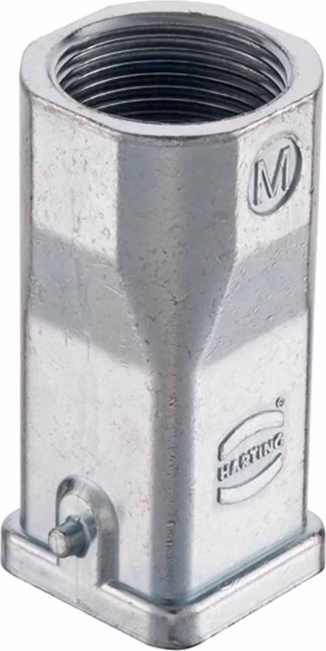 HARTING Han 3A EMC Contenitore con guarnizione incollata, 1xM25 uscita cavo diritta, per 1 staffa (nella parte inferiore) - 1