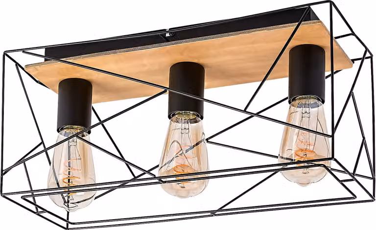 Lampada da soffitto E27 3x40W colore nero 71023 Boire Rabalux