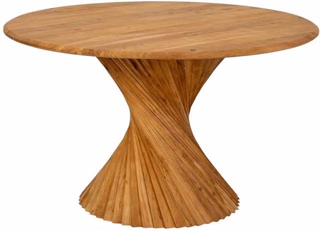 Tavolo da pranzo in legno marrone chiaro 130x130x75h cm