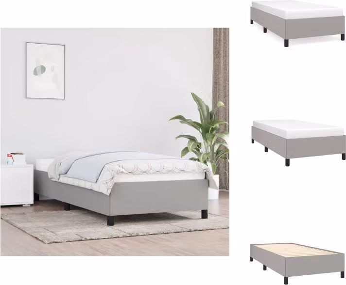 vidaXL Struttura letto grigio chiaro 90x200 cm in tessuto - Letti e strutture letto