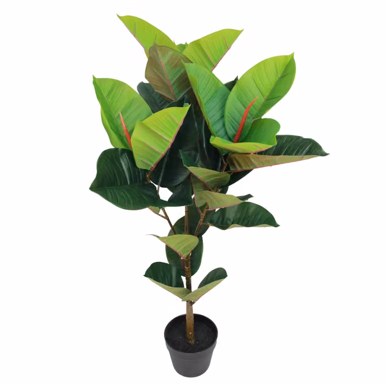 Pianta artificiale pianta decorativa Filodendro di gomma lunghezza totale 100cm