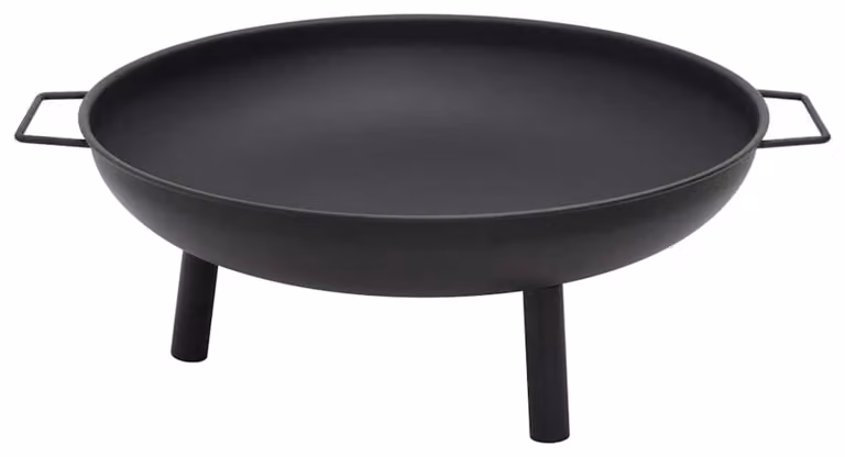 Braciere in acciaio, verniciato a polvere nero - 67,5x58x22,5 cm - Ideale per giardino, terrazzo e campeggio