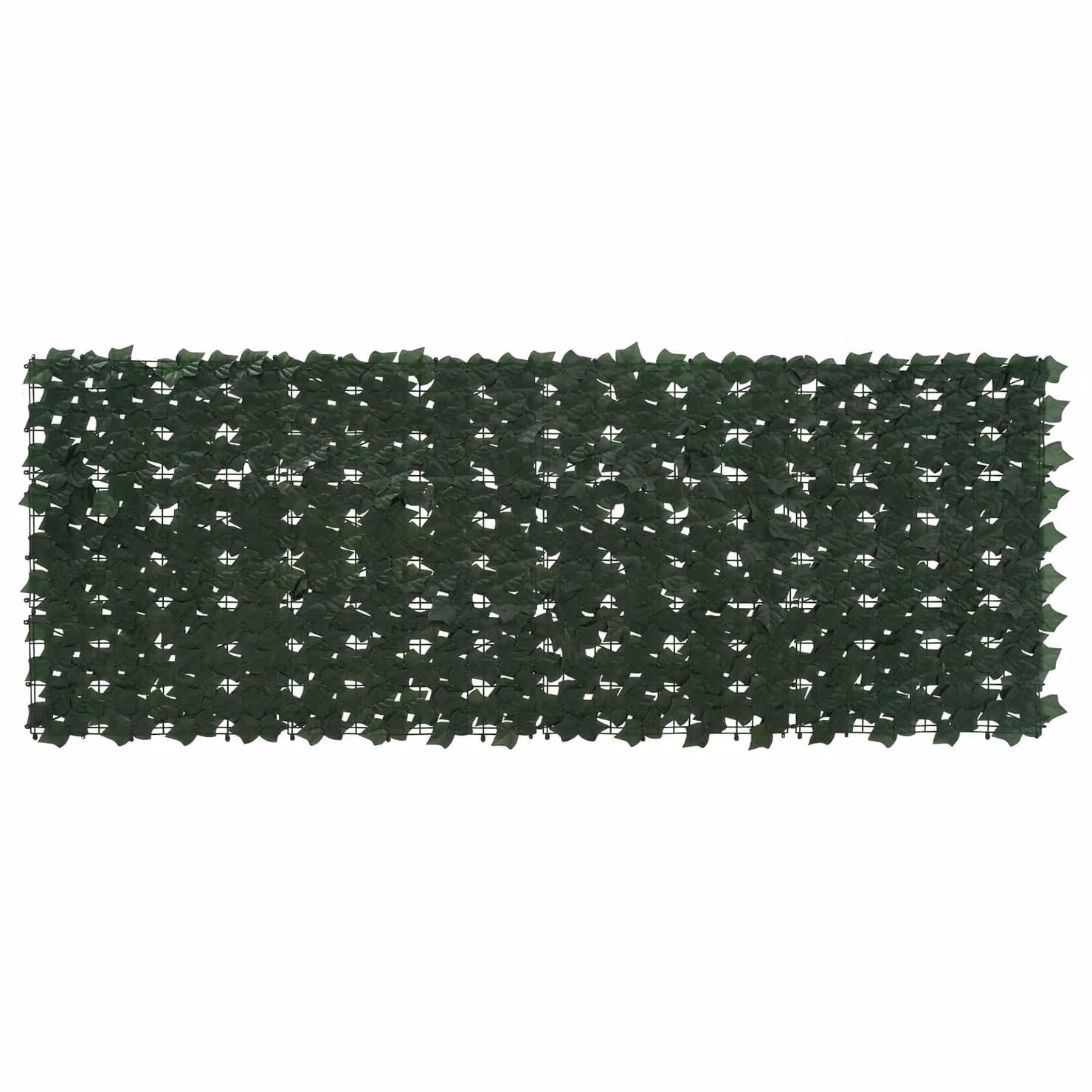 vidaXL Siepe artificiale per balcone con foglie Verde Scuro L: 200 cm, H: 75 cm