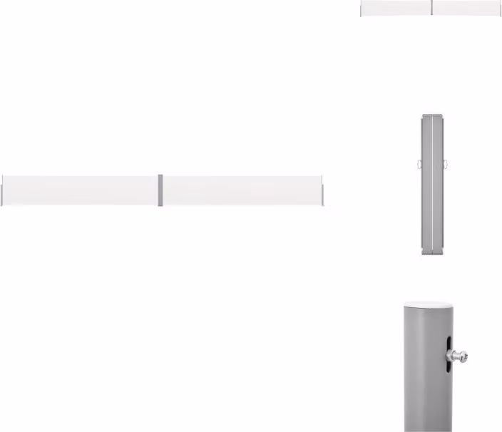 vidaXL Tenda laterale estensibile 140x1200 cm crema - Ombrelloni e tende da sole
