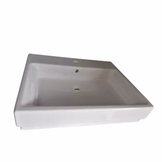 GROHE Waschtisch Cube Keramik 60 cm, wandhängend, 1 Hahnloch, mit Ü berlauf
