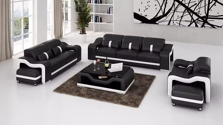 Sofagarnitur 321 Sitzer Set Design Sofas Polster Couchen Leder Relax Moderne