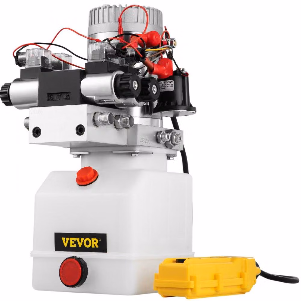 Pompa idraulica a 12V - Serbatoio da 4,5 litri - Potenza di 1600 W - Serbatoio in plastica