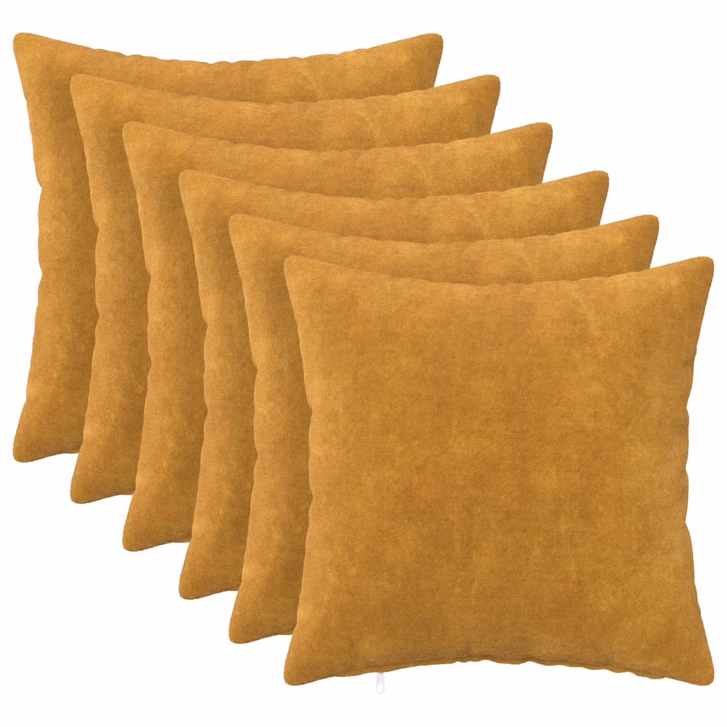 vidaXL Cuscino con cuscino HEERLEN 6 pz Giallo Fleece in microfibra