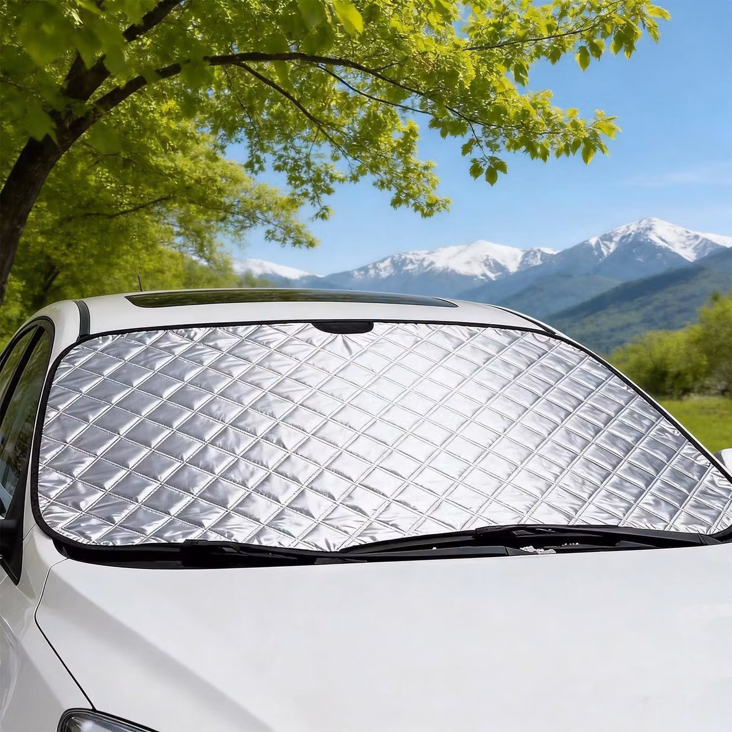 Copertura parasole per parabrezza, compatibile con auto, SUV e camion, pieghevole, per proteggere dal sole, dal gelo e dai raggi UV