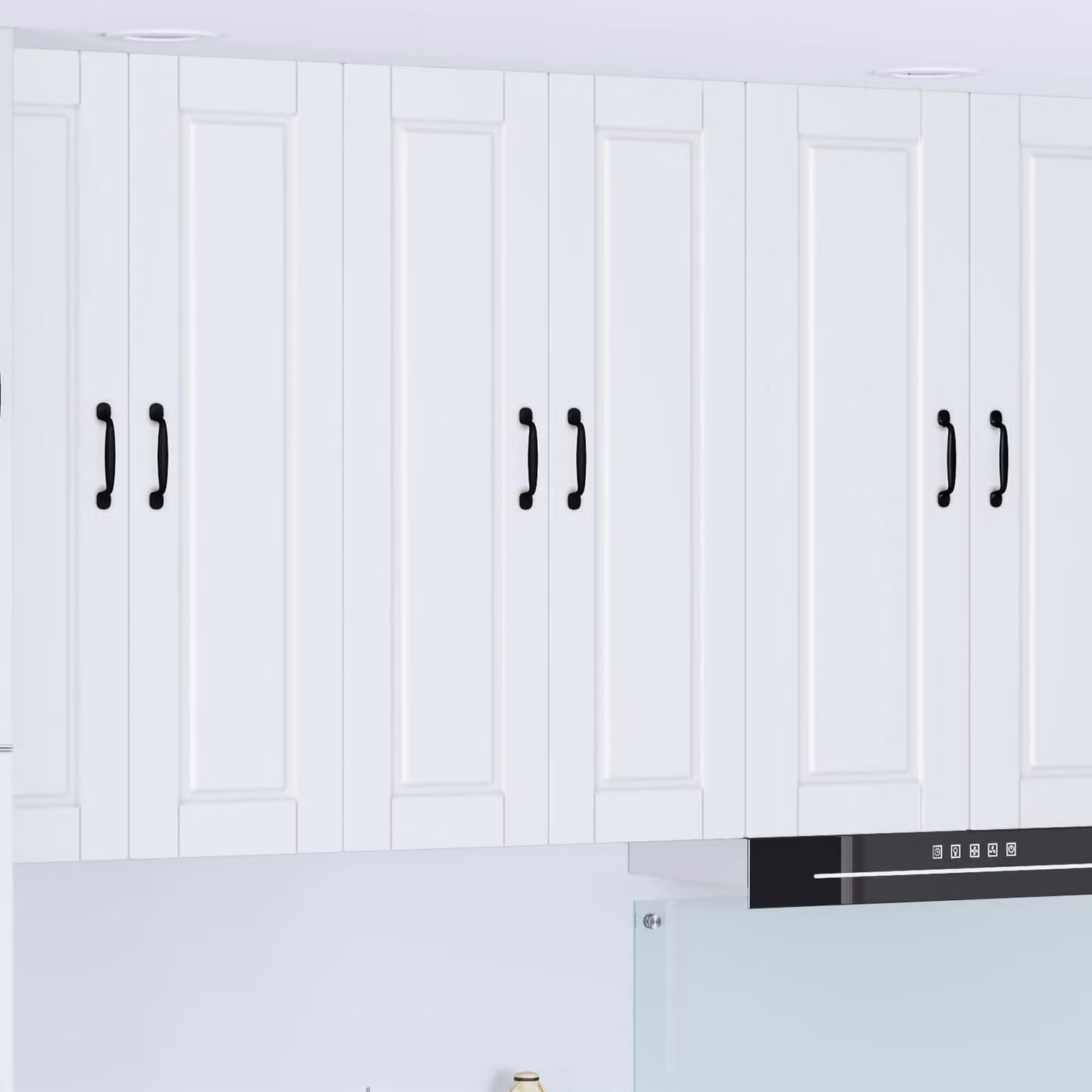 Armadietto a muro moderno vidaXL PORTO Bianco con ante a battente e ripiani interni L: 60 cm, P: 31 cm, H: 100 cm