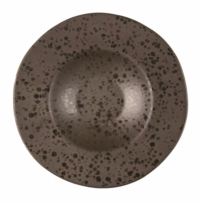 Pasta Bowl color marrone con puntini ruggine Le Coq Phobos, diam. 28,5cm, 6 pezzi