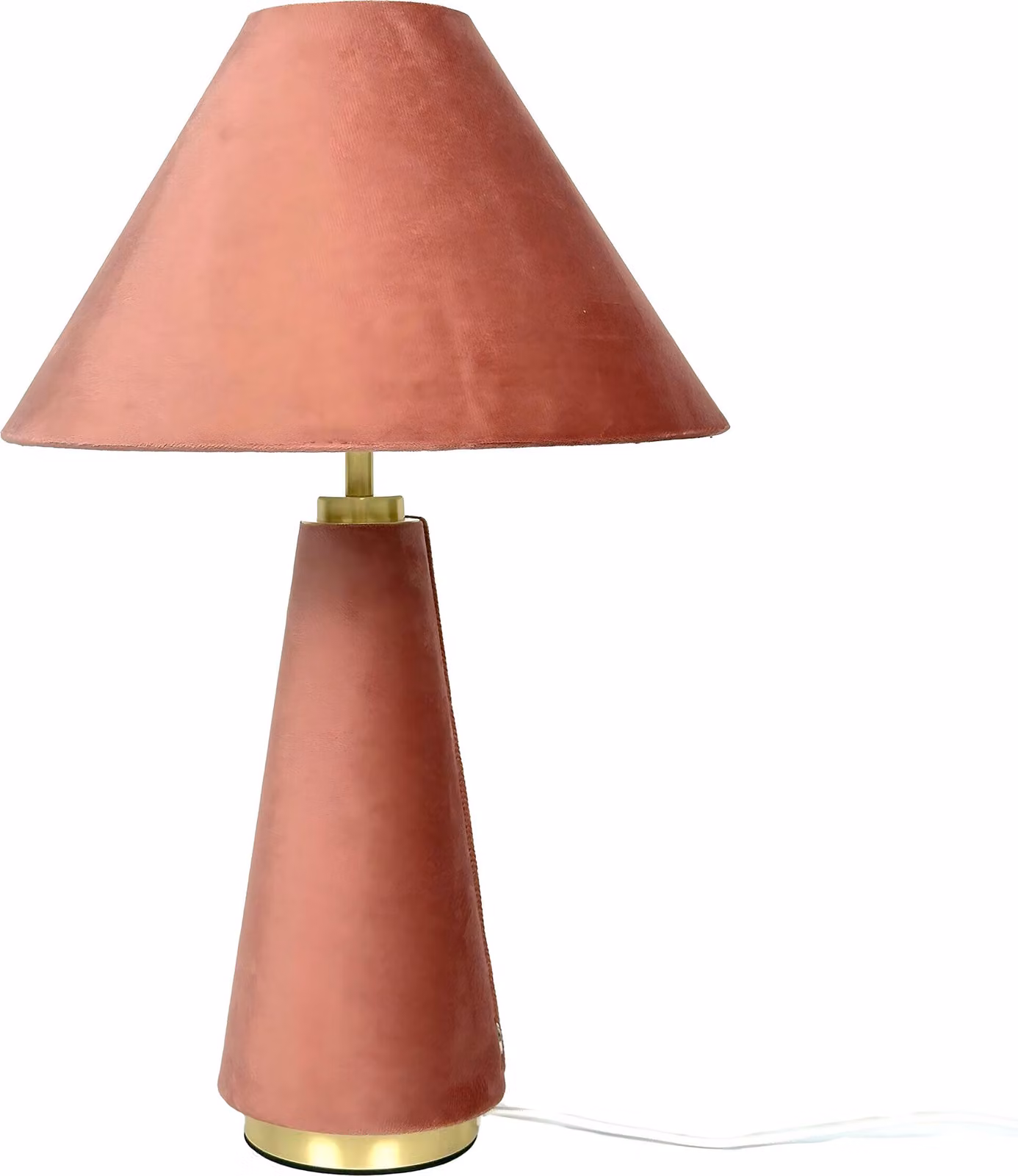 Lampada da tavolo Relaxdays, paralume in velluto e base in metallo, E14, A x P: 47 x 30 cm, lampada da comodino con cavo, camera da letto, rosa/oro