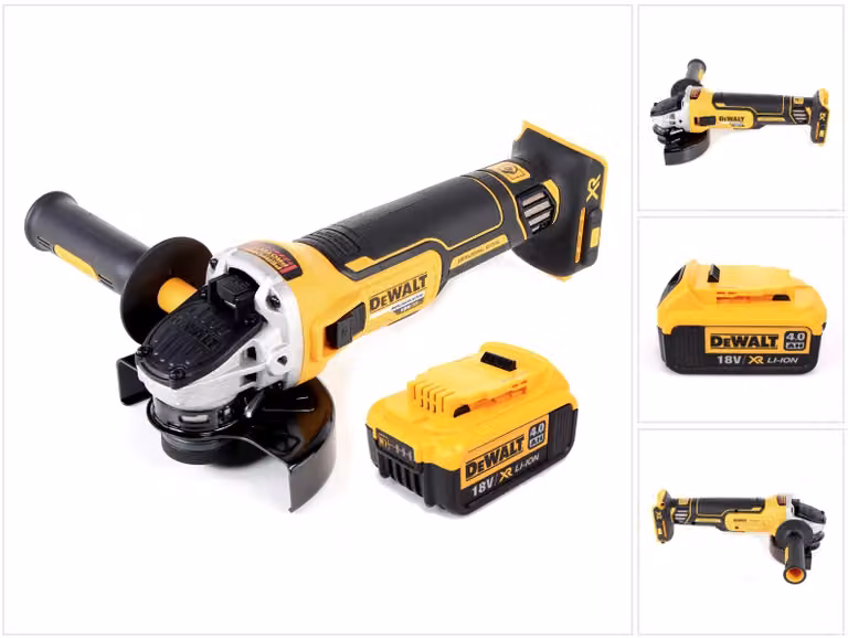 Smerigliatrice angolare a batteria DeWalt DCG 405 N 18V 125mm brushless + 1x batteria 4.0Ah - senza caricabatterie