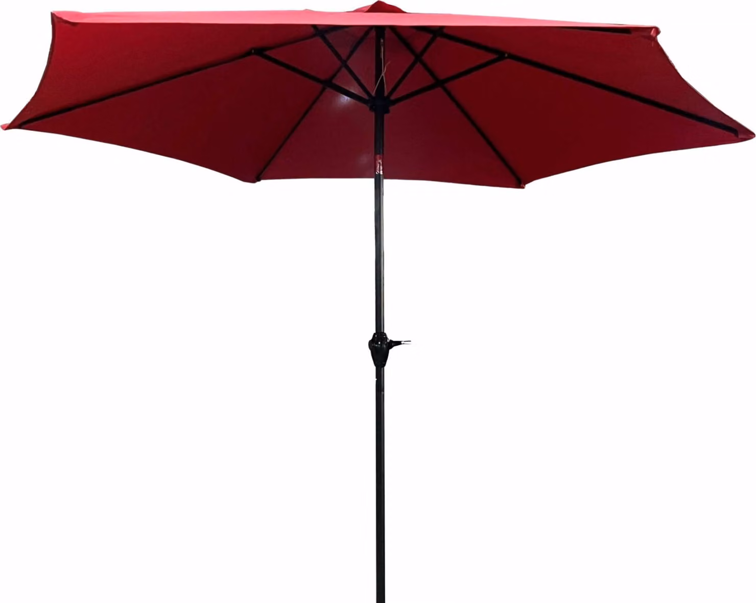 raumhirsch: Ombrellone da mercato, 270x270 cm, ombrellone con manovella, ombrellone da giardino, impermeabile, protezione UV, ombrellone per terrazza, colore rosso