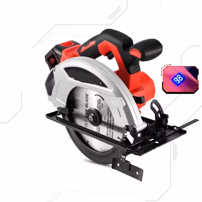 Sega circolare – Sega elettrica portatile senza spazzole da 185 mm, 11000 giri/min, con LED, senza batteria