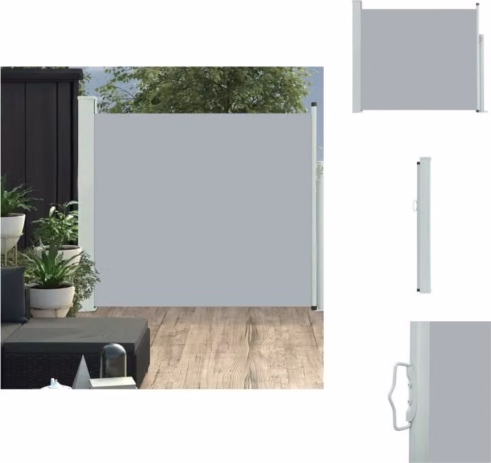 vidaXL Tenda laterale estensibile 100x300 cm grigio - Ombrelloni e tende da sole