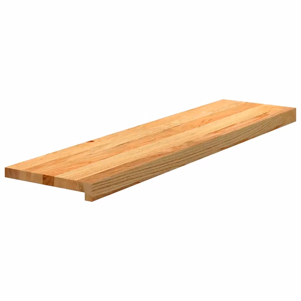 Set di 12 gradini in legno massello di rovere color marrone chiaro vidaXL L 100 cm x P 30 cm x H 2 cm – 2