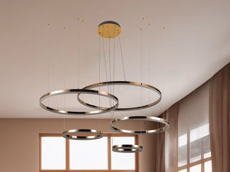 Lampada a sospensione a LED con telecomando, 220W