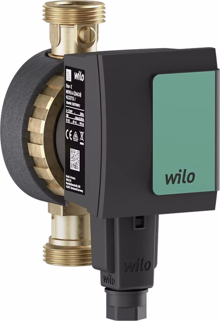Pompa ad alta efficienza a rotore bagnato Wilo Star-Z NOVA C, G1-PN10, 1x230V, 5W, 1 pz.