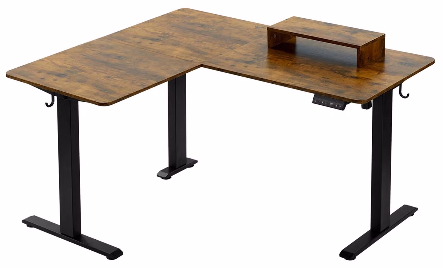 Scrivania a forma di L - Scrivania - Scrivania per computer - Tavolo da lavoro - Scrivania da ufficio - Altezza regolabile da 72 a 120 cm