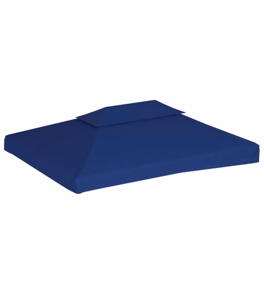 Copertura Superiore per Gazebo a 2 Strati 310 g/mq 4x3 m Blu