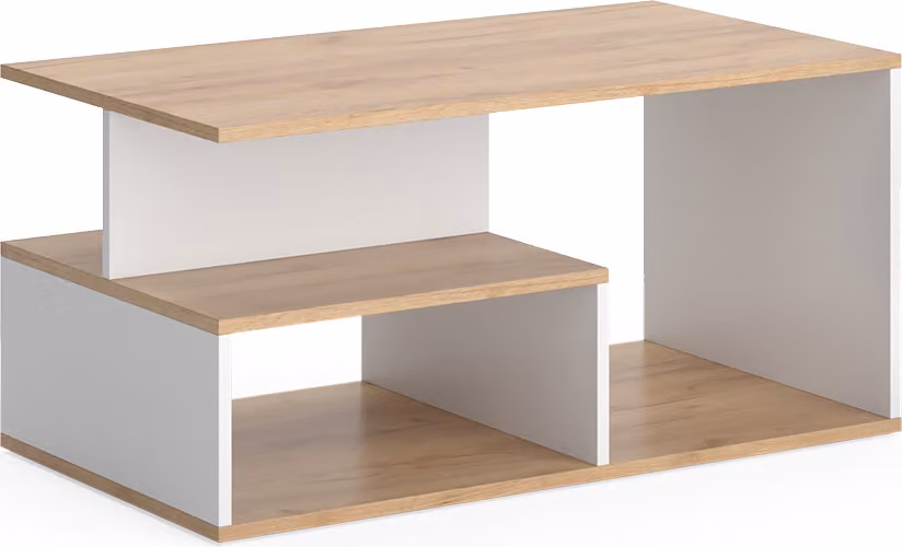Tavolino da salotto Vicco Hasso Rovere dorato/bianco 90 x 49.4 cm, Model 55600