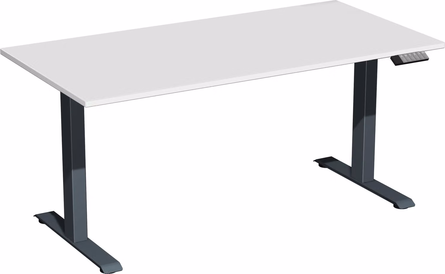 Tavolo Elevate Plus 1600x800x630-1280mm antracite/grigio chiaro