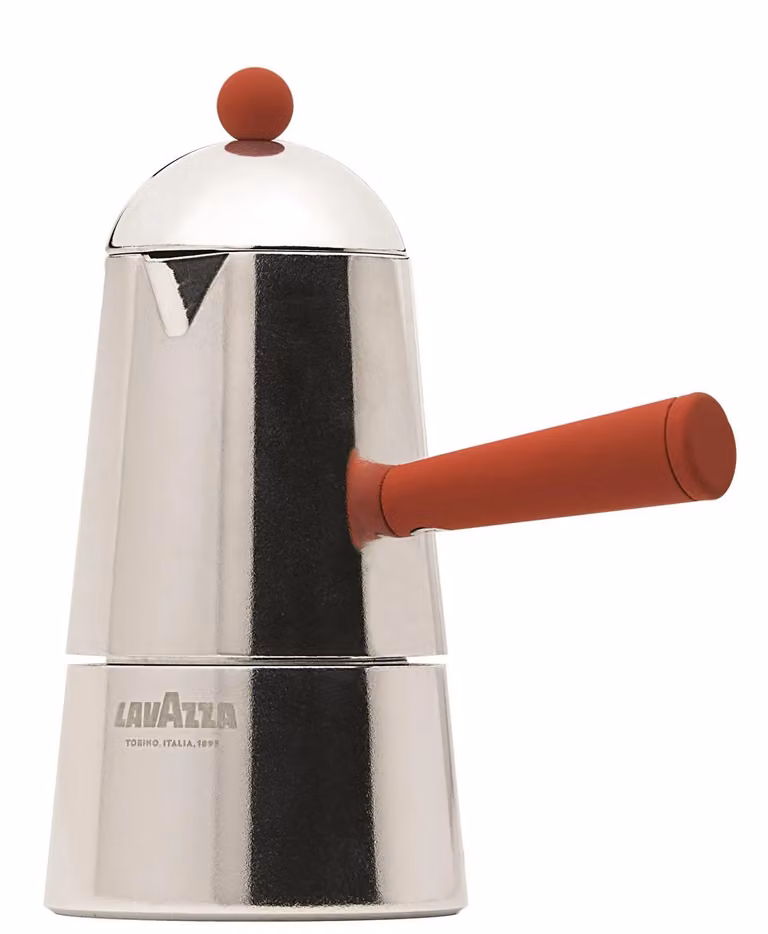 Caffettiera 'Carmencita POP' di Ilsa, in alluminio per induzione con Manico e Pomolo rosso in Nylon, 3 tazze