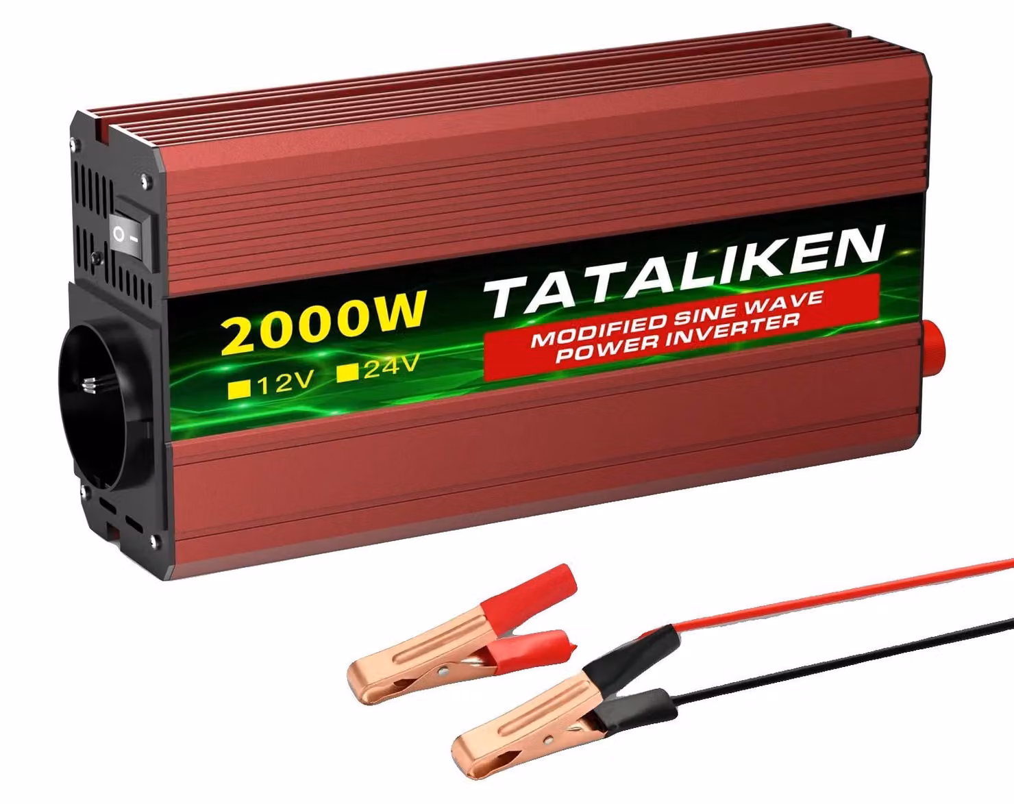 Inverter, controllo della temperatura, display digitale, 2000W, per l'Europa, 24V, 220V